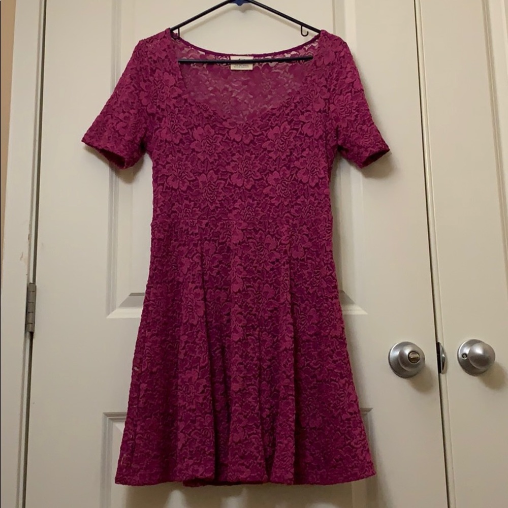 Magenta lace dress